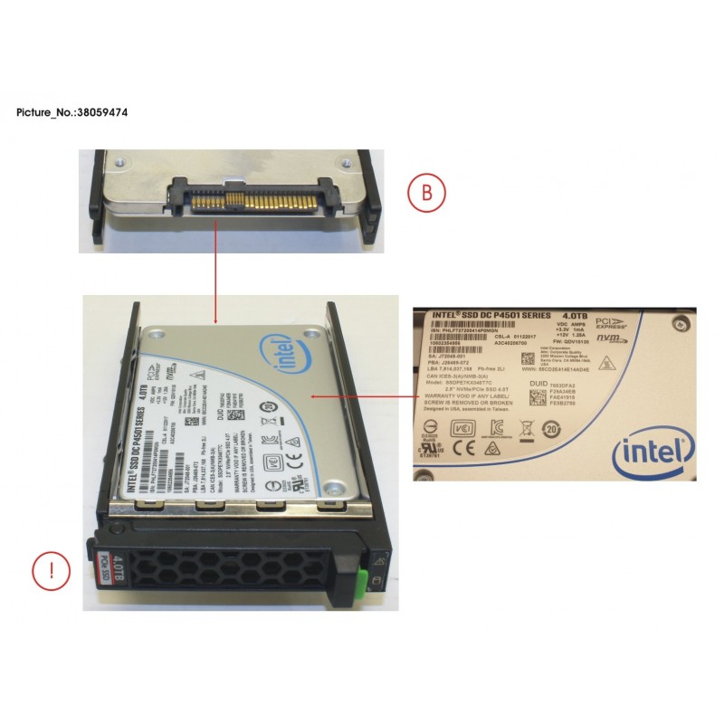 38059474 - SSD PCIE3 4TB READ-INT. 2.5' H-P LP