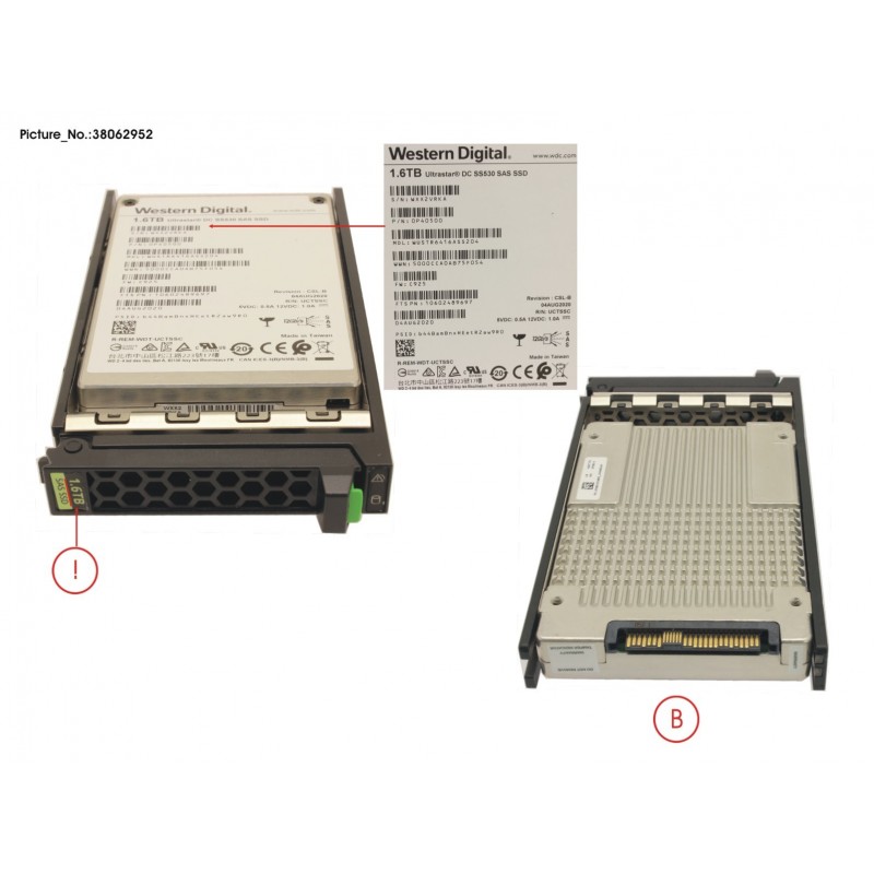 38062952 - SSD SAS 12G 1.6TB MIXED-USE 2.5' H-P EP