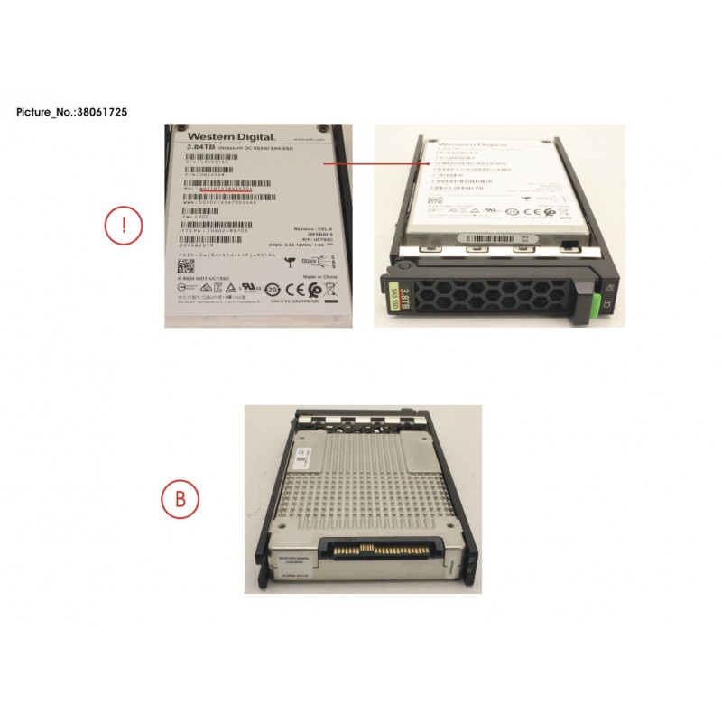 38061725 - SSD SAS 12G 3.84TB READ-INT. 2.5' H-P EP