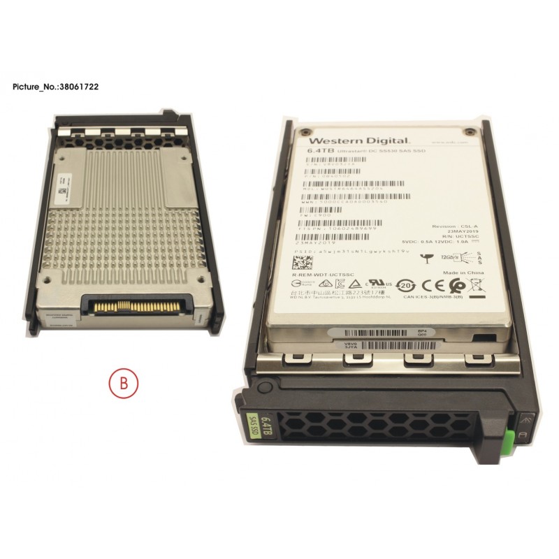 38061722 - SSD SAS 12G 6.4TB MIXED-USE 2.5' H-P EP