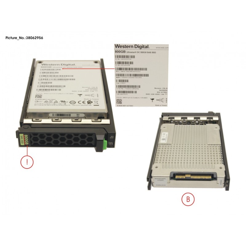 38062956 - SSD SAS 12G 800GB MIXED-USE 2.5' H-P EP