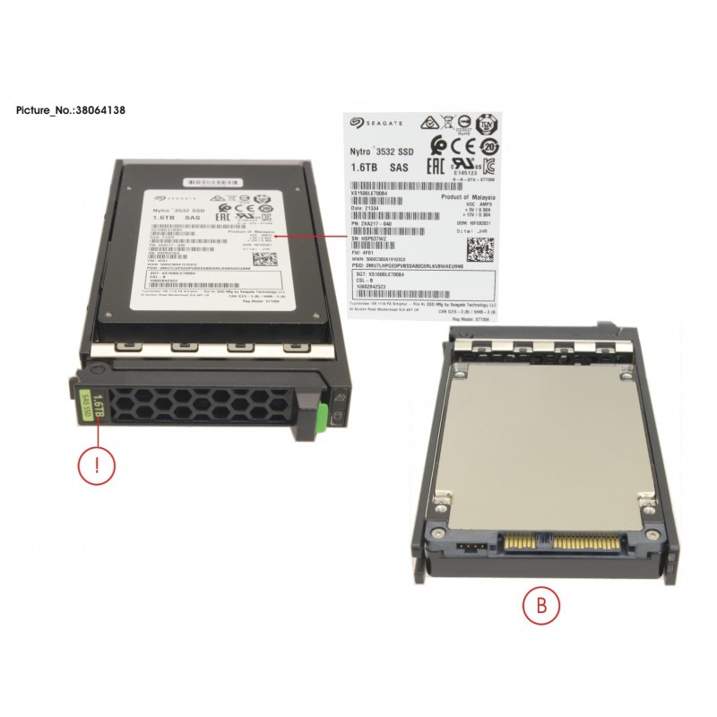 38064138 - SSD SAS 12G MU 1.6TB IN SFF SLIM