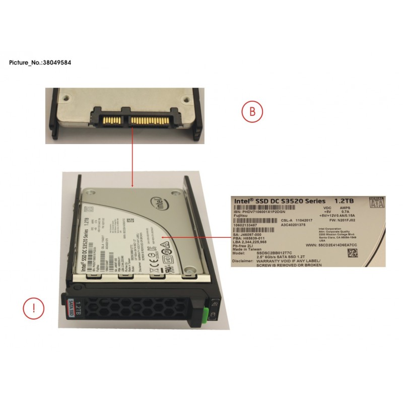 38049584 - SSD SATA 6G 1.2TB READ-INT. 2.5' H-P EP