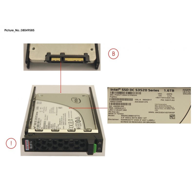 38049585 - SSD SATA 6G 1.6TB READ-INT. 2.5' H-P EP