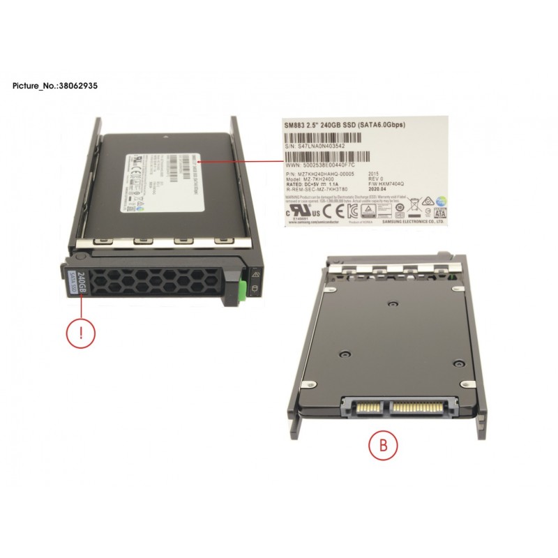 38062935 - SSD SATA 6G 240GB MIXED-USE 2.5' H-P EP
