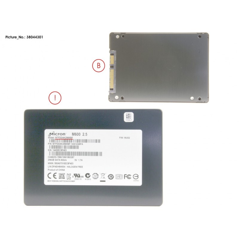 38044301 - SSD S3 256GB 2.5 SATA (7MM)