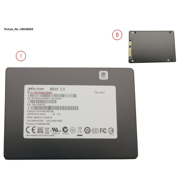 38048050 - SSD S3 128GB 2.5 SATA (7MM)