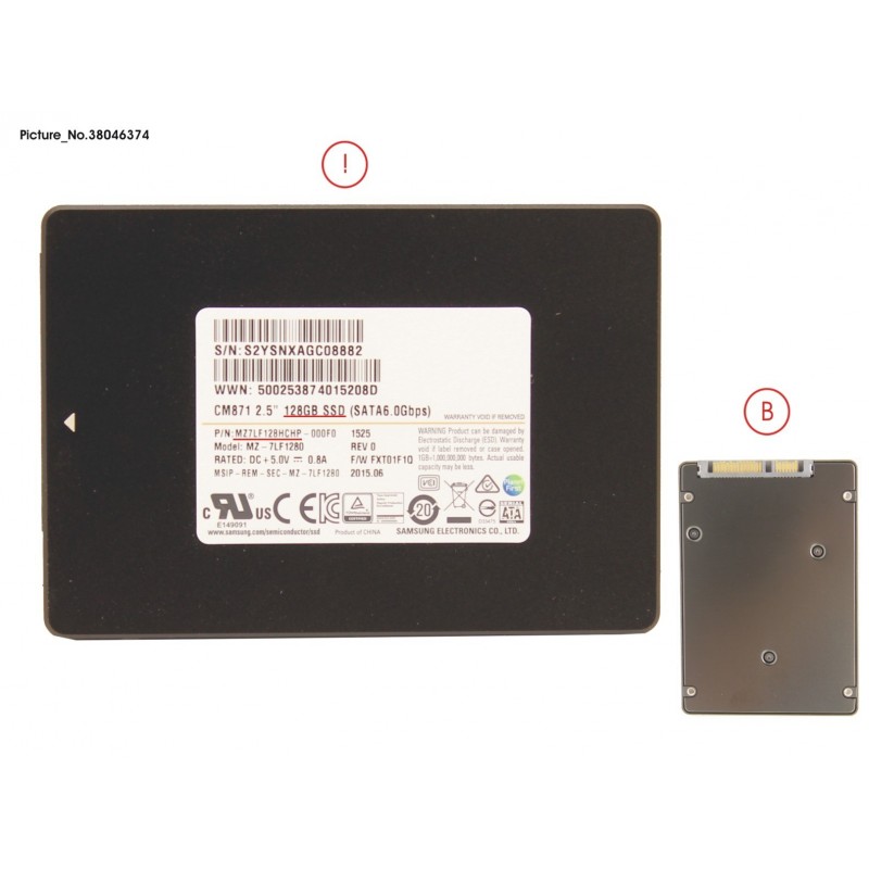 38046374 - SSD S3 128GB 2.5 SATA (7MM)