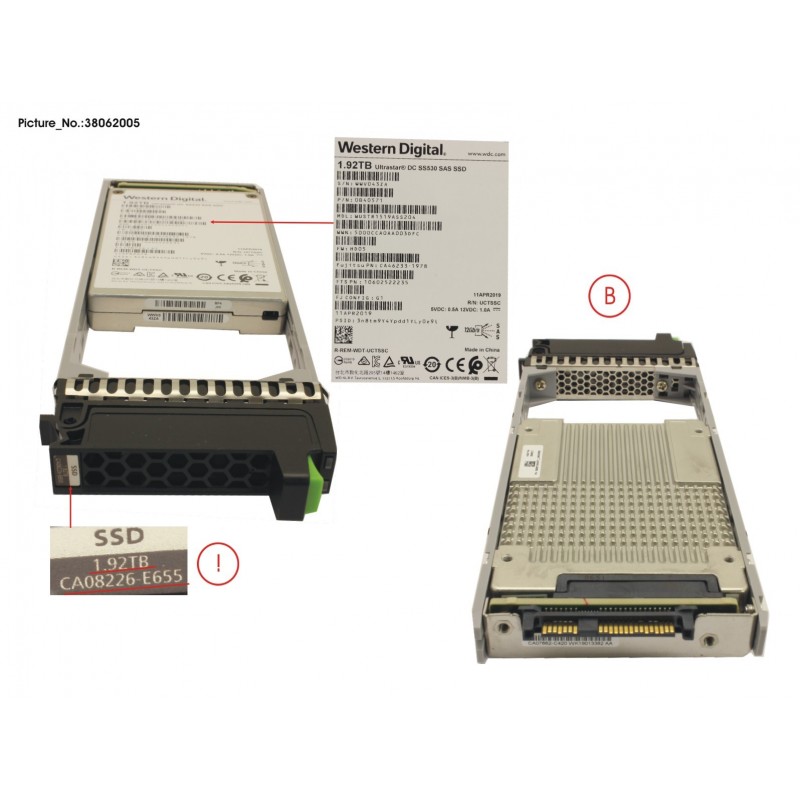 38062005 - DX S3/S4 SSD SAS 2.5" 1.92TB DWPD1 12G