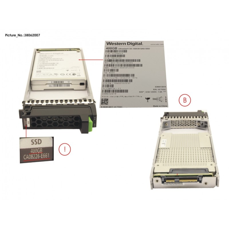38062007 - DX S3/S4 SSD SAS 2.5" 400GB DWPD3 12G