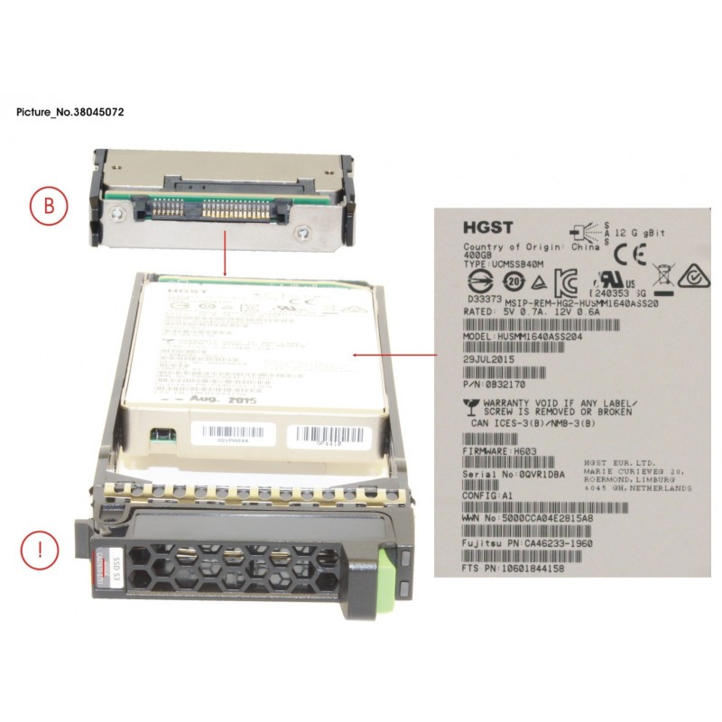 38045072 - DX S3 MLC SSD 2.5' 400GB SAS3