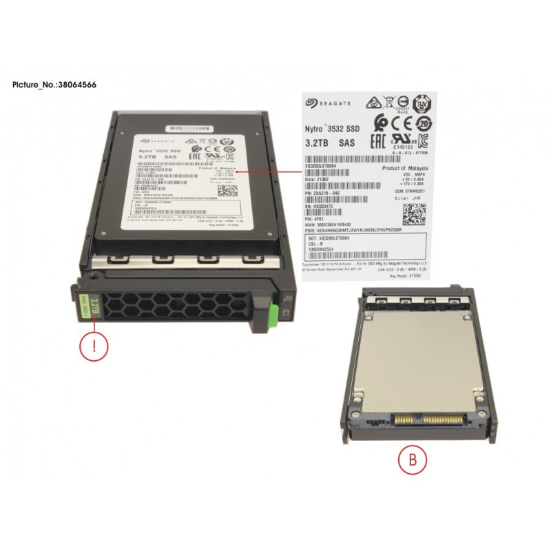 38064566 - SSD SAS 12G MU 3.2TB IN SFF SLIM
