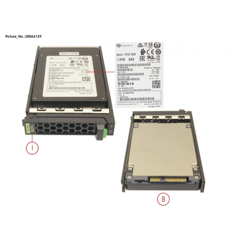 38064129 - SSD SAS 12G WI 1.6TB IN SFF SLIM