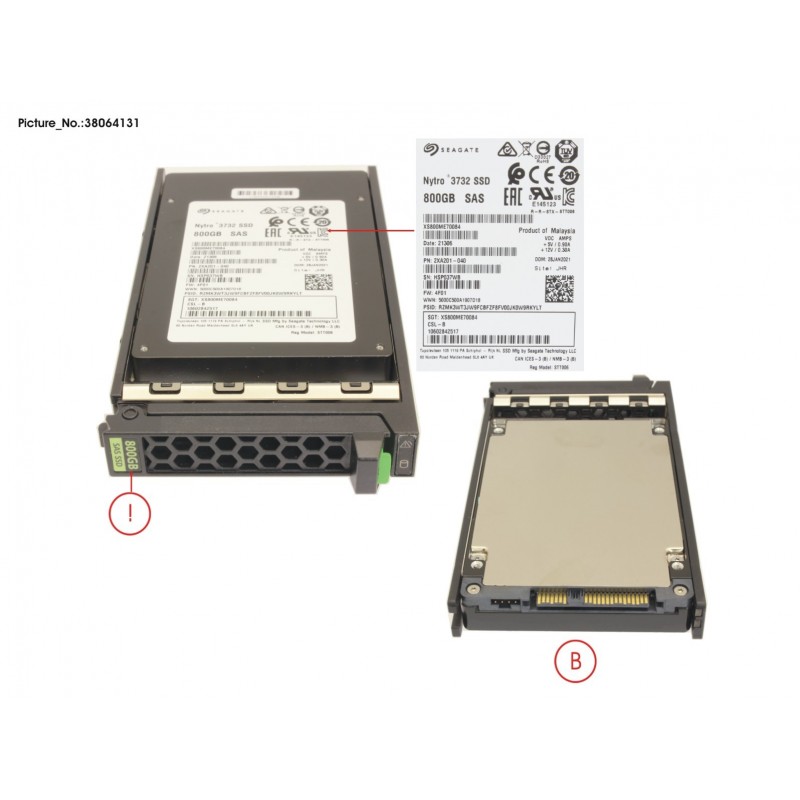 38064131 - SSD SAS 12G WI 800GB IN SFF SLIM