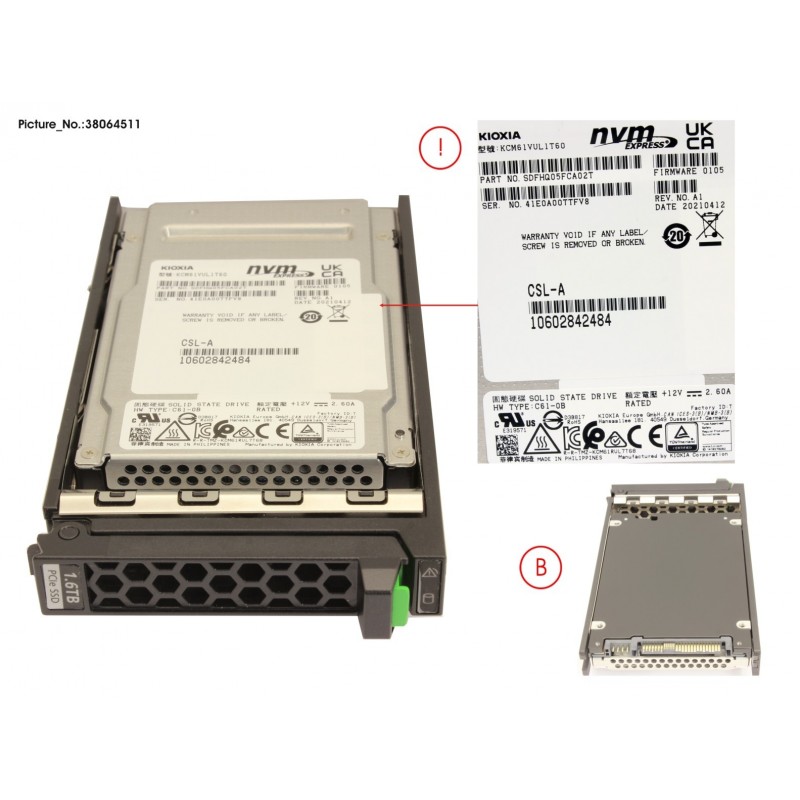 38064511 - SSD PCIE3 SFF MU 1.6TB
