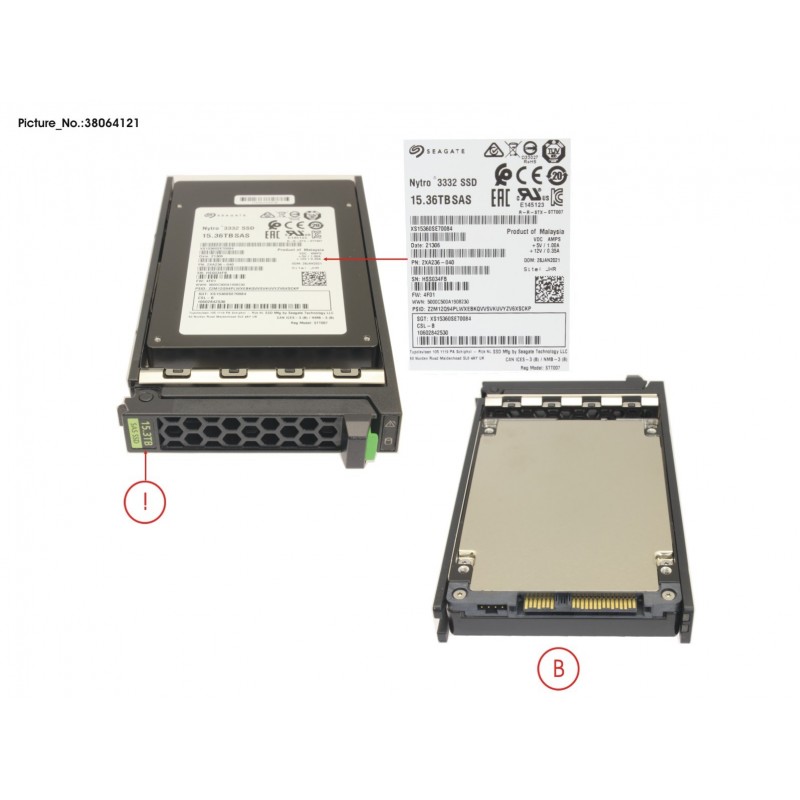 38064121 - SSD SAS 12G RI 15.36TB IN SFF SLIM