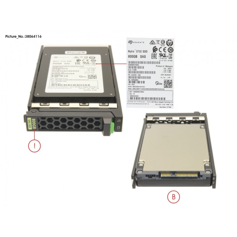 38064116 - SSD SAS 12G WI 800GB SED IN SFF SLIM