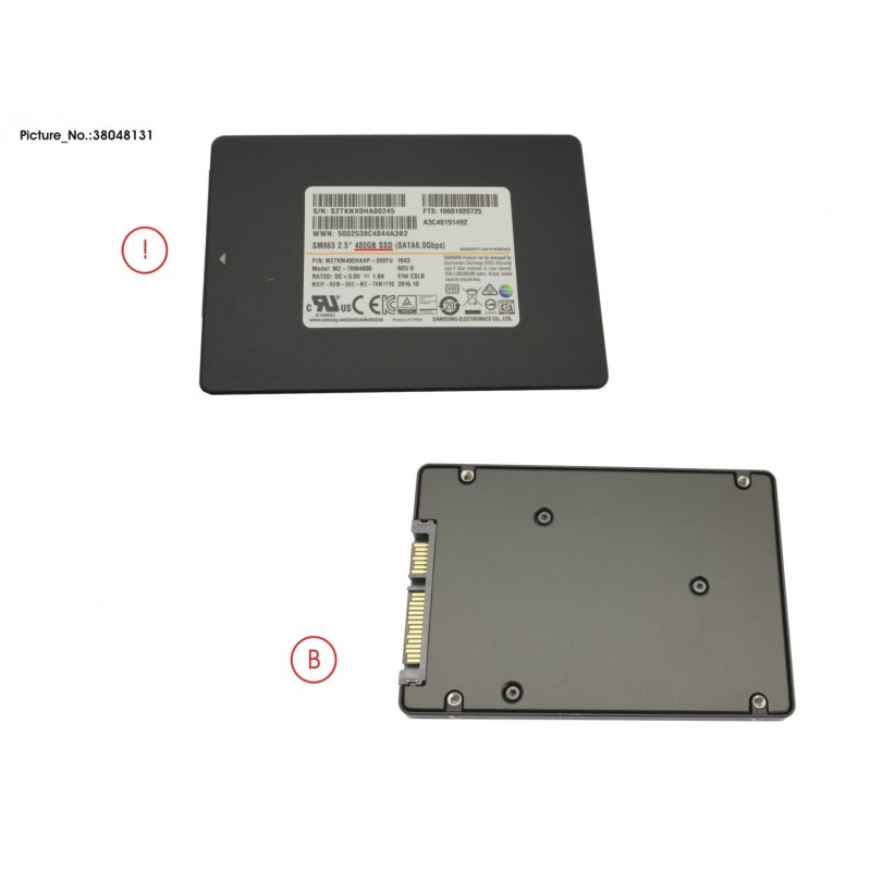 38048131 - SSD SATA 6G 480GB MIX-USE 2.5' N H-P EP
