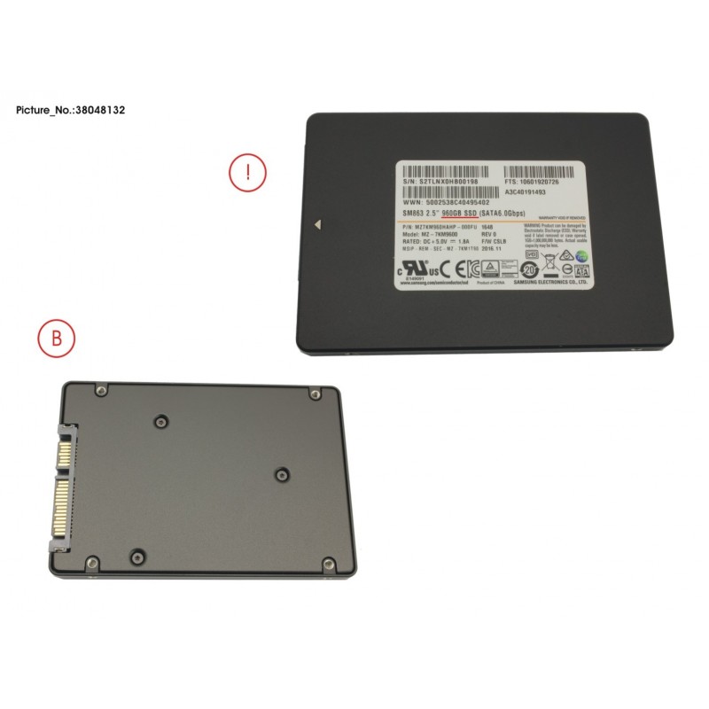 38048132 - SSD SATA 6G 960GB MIX-USE 2.5' N H-P EP