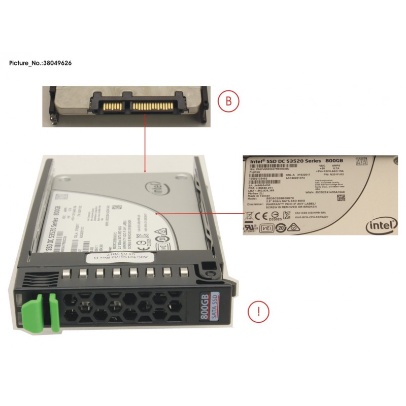 38049626 - SSD SATA 6G 800GB READ-INT. 2.5' H-P EP