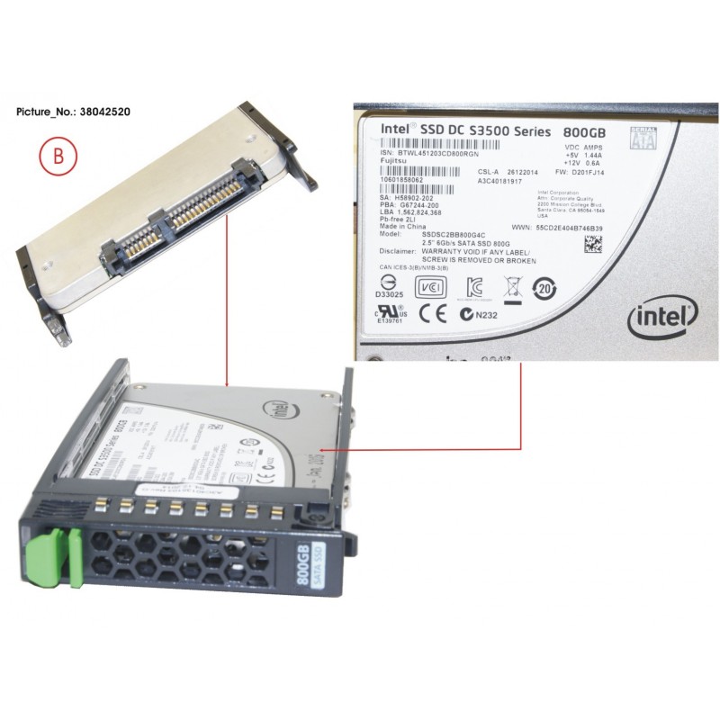 38042520 - SSD SATA 6G 800GB READ-INTEN 2.5' H-P EP