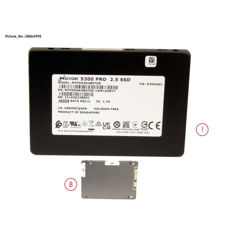 38064995 - SSD SATA 6G RI 480GB
