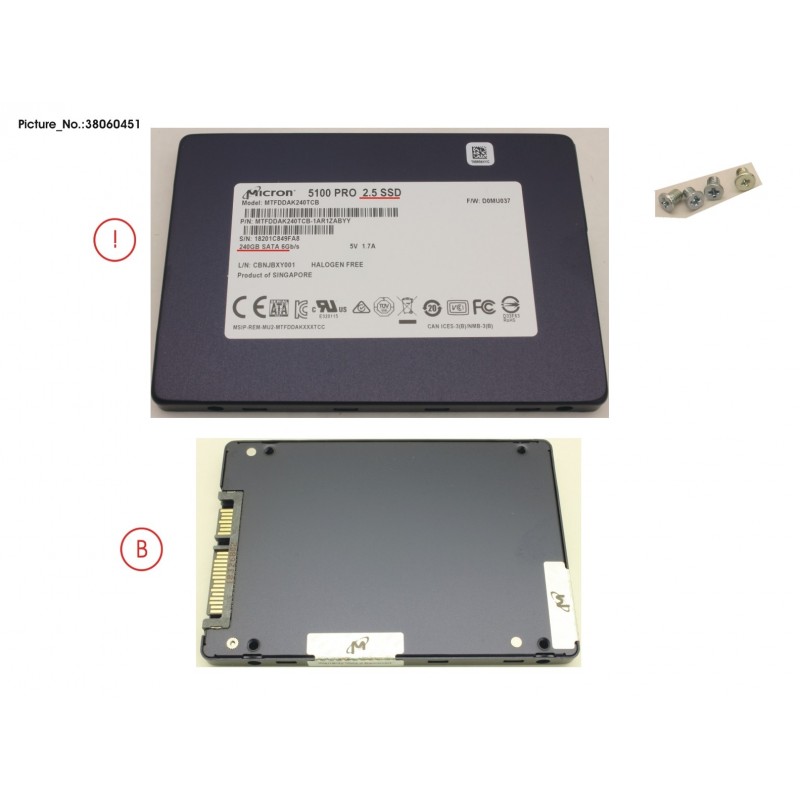 38060451 - SSD SATA 6G 240GB READ-INT. 2.5' N H-P