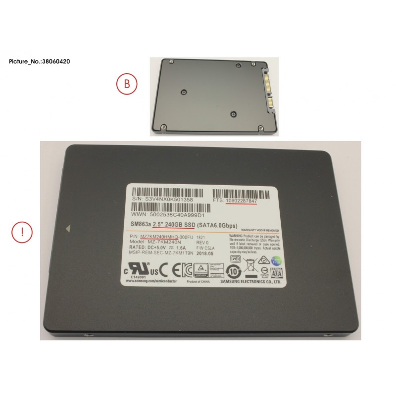 38060420 - SSD S3 240GB 2.5 SATA (7MM)