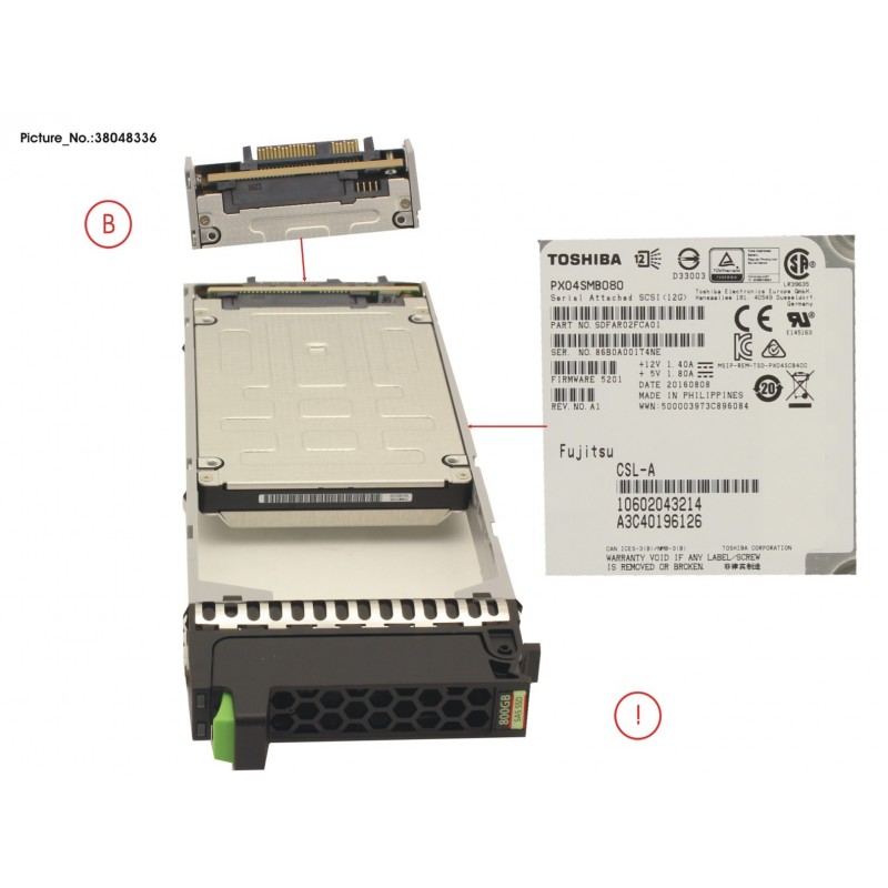 38048336 - JX40 S2 MLC SSD 800GB 10DWPD