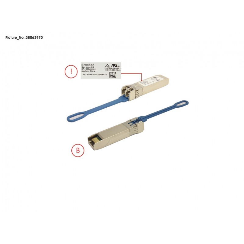 38063970 - FRU,SFP+ - LWL,16G,10KM,1PK,BR,SECURE