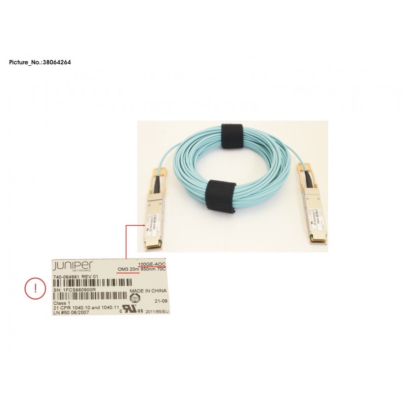 38064264 - 100G DIRECT ATTACHED CABLE(AOC, 20M, 1PA