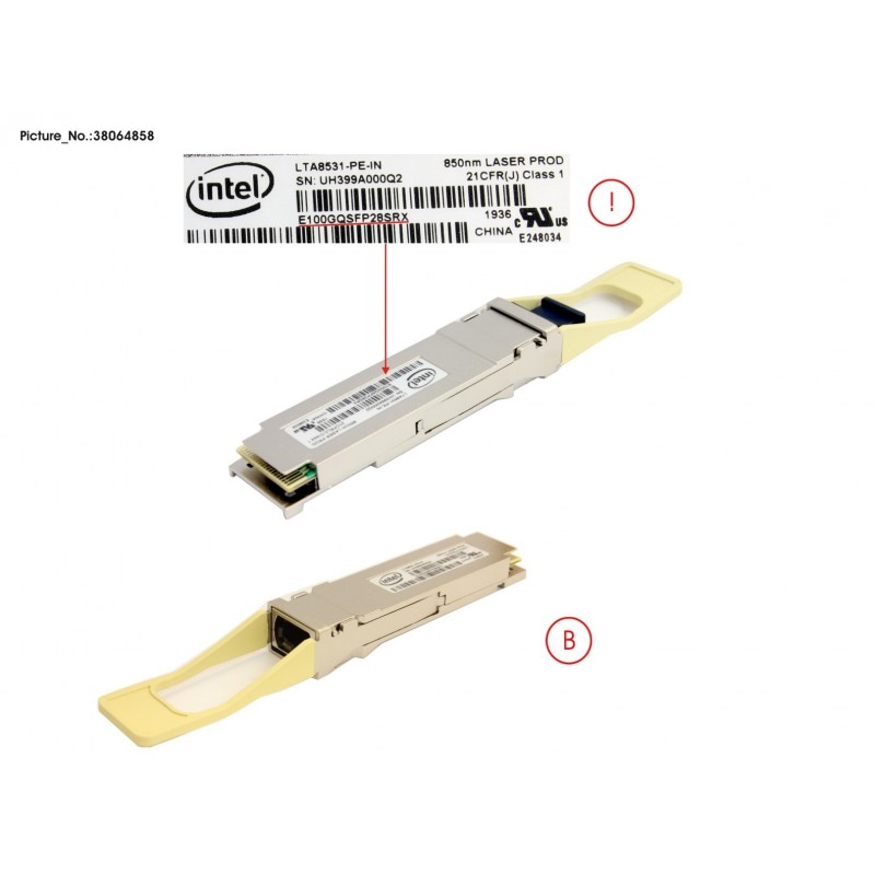 38064858 - QSFP28 100G SR4 E100GQSFP28SRX MPO