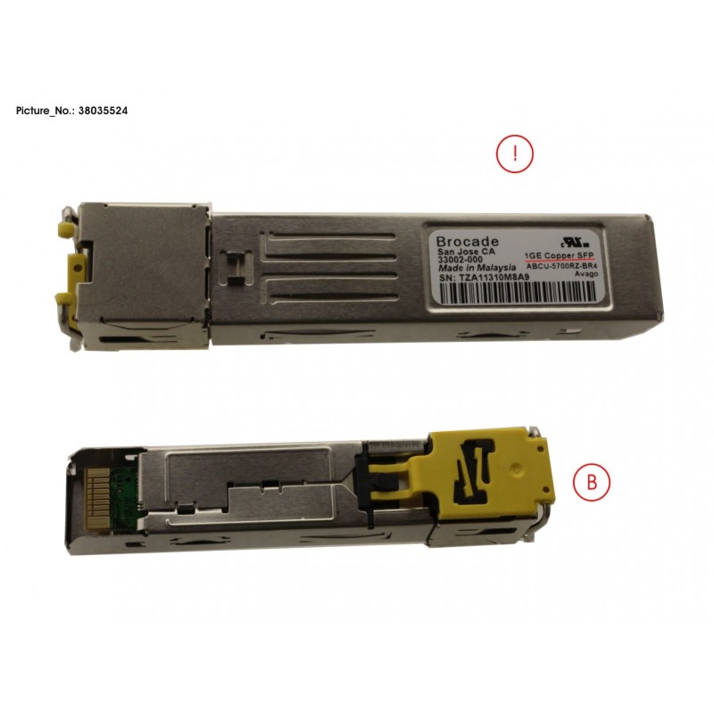 38035524 - SFP, 1GBE, RJ45, COPPER (BROCADE)