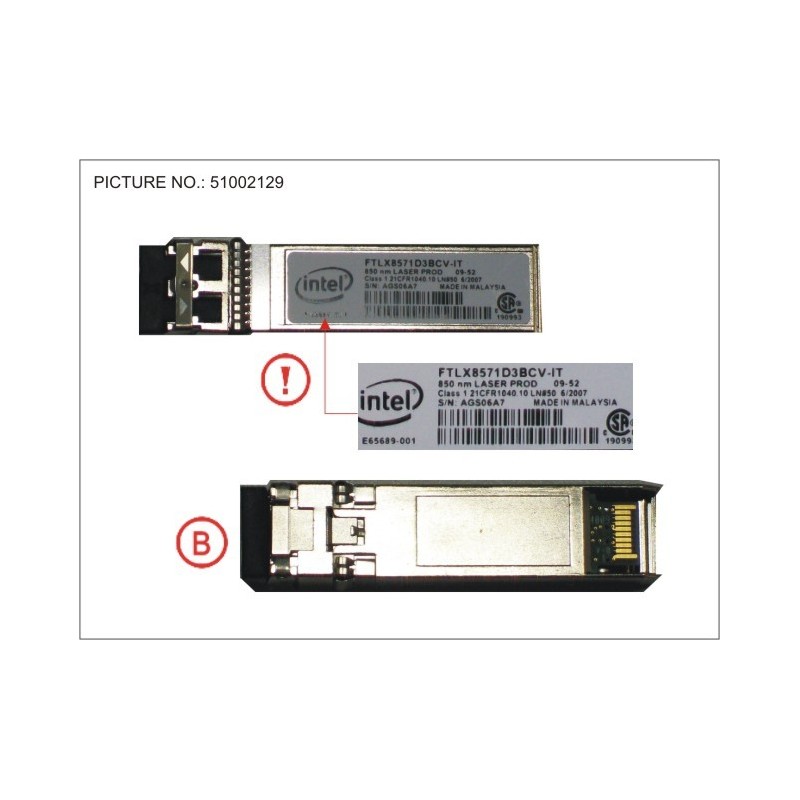 38011086 - SFP+ MODULE MMF 10GBE LC