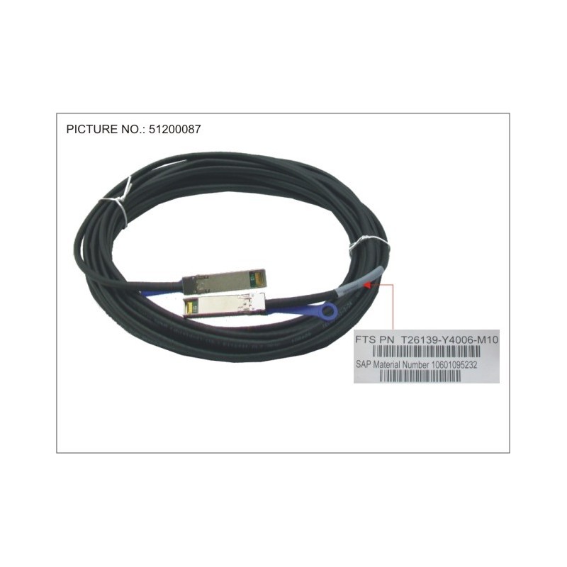 38019534 - SFP+ ACTIVE TWINAX CABLE 10M