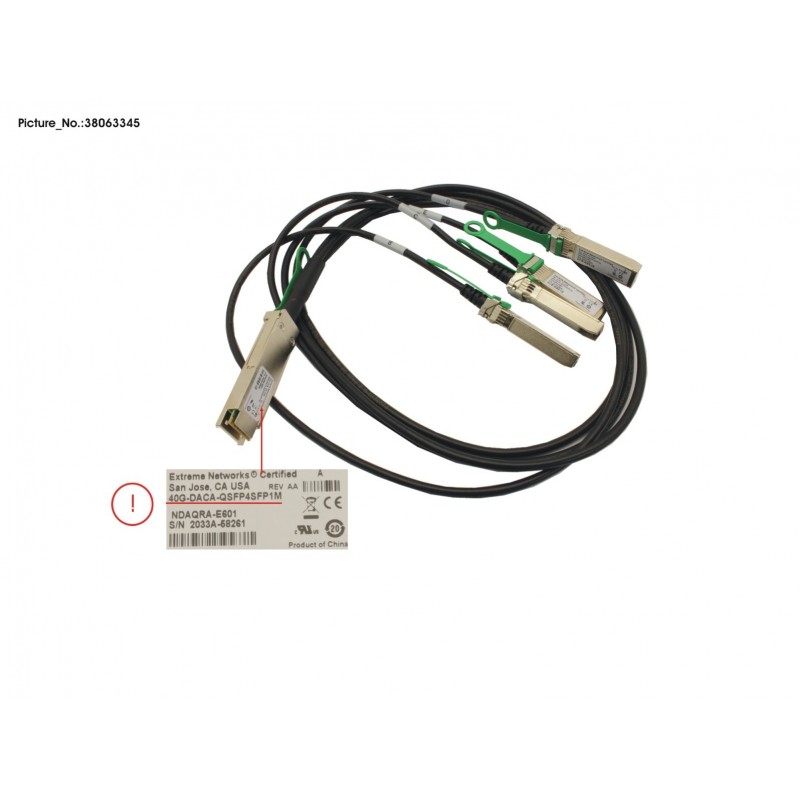 38063345 - 40G-DACA-QSFP4SFP1M