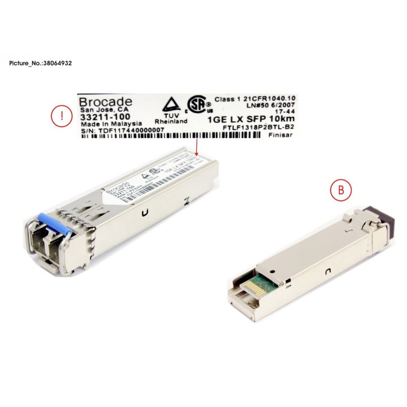 38064932 - SFP, 1GBE, 1000BASE-LX