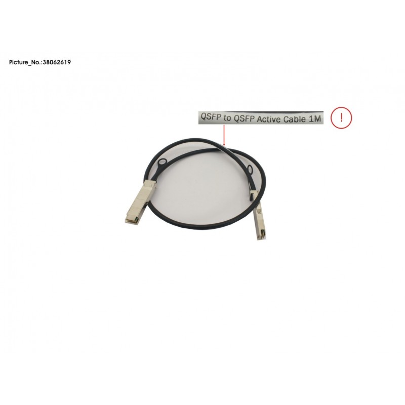 38062619 - DAC CABLE -  QSFP+ -  COPPER -  ACTIVE, 1M