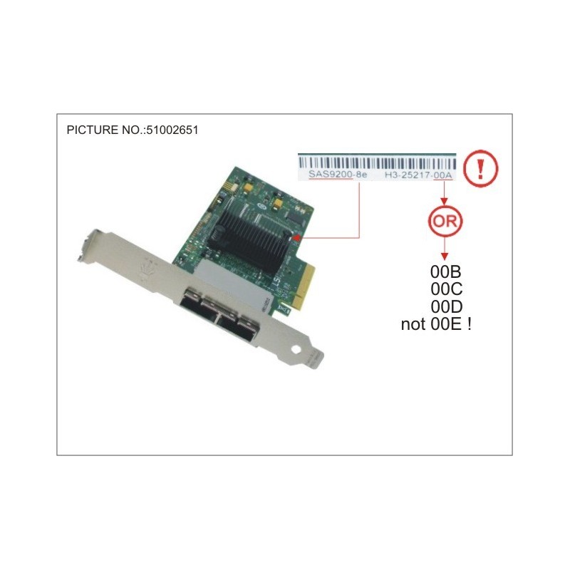 38017593 - SAS CTRL 6G 8EXT PCIE FH/LP