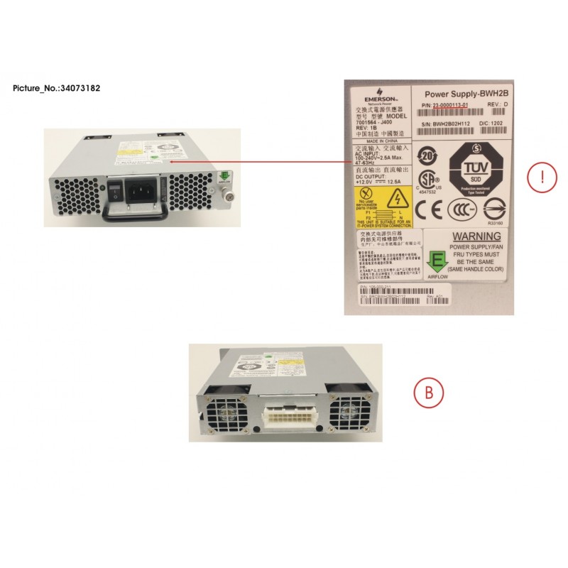 34073182 - POWER SUPPLY/FAN NPSAF