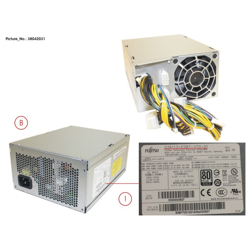 38042031 - PSU 1000W 90+