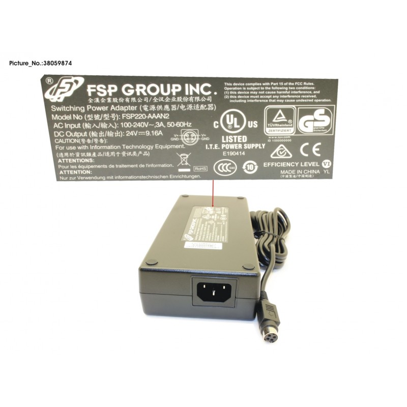 38059874 - TP8S 220W AC ADAPTER
