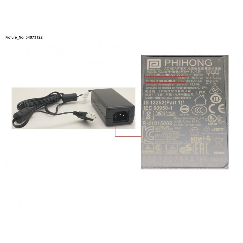 34073122 - DATALOGIC 9300 EXTERNAL PSU