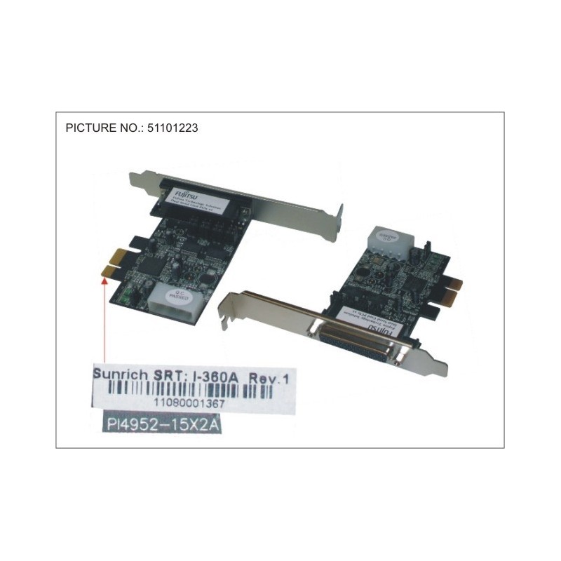 34032732 - DUAL SERIAL CARD PCIE X1, POWERED