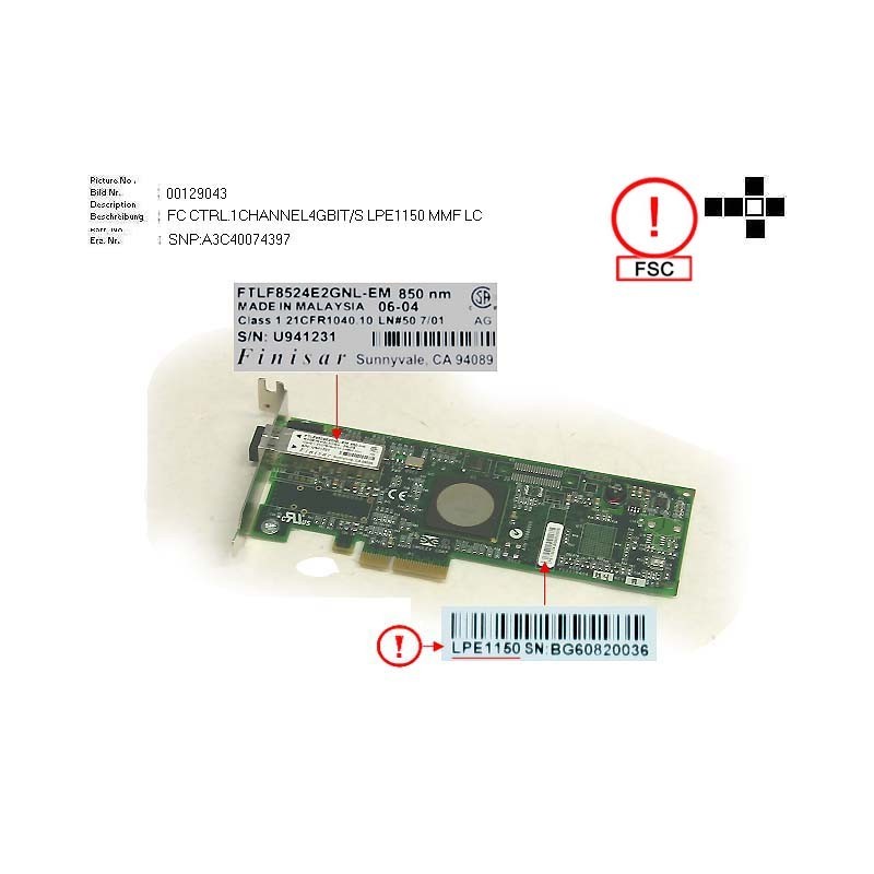 88040026 - FC Ctrl.1x. 4GBit/s LPE1150L  MMF LC LP