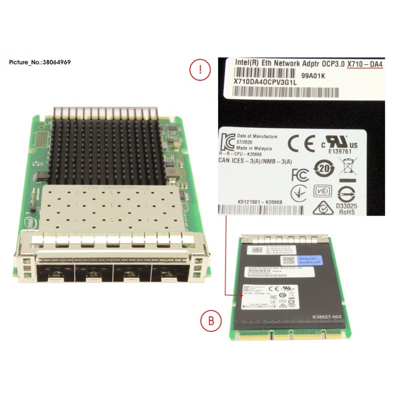 38064969 - PLAN EP X710-DA4 4X 10G SFP OCPV3 IL