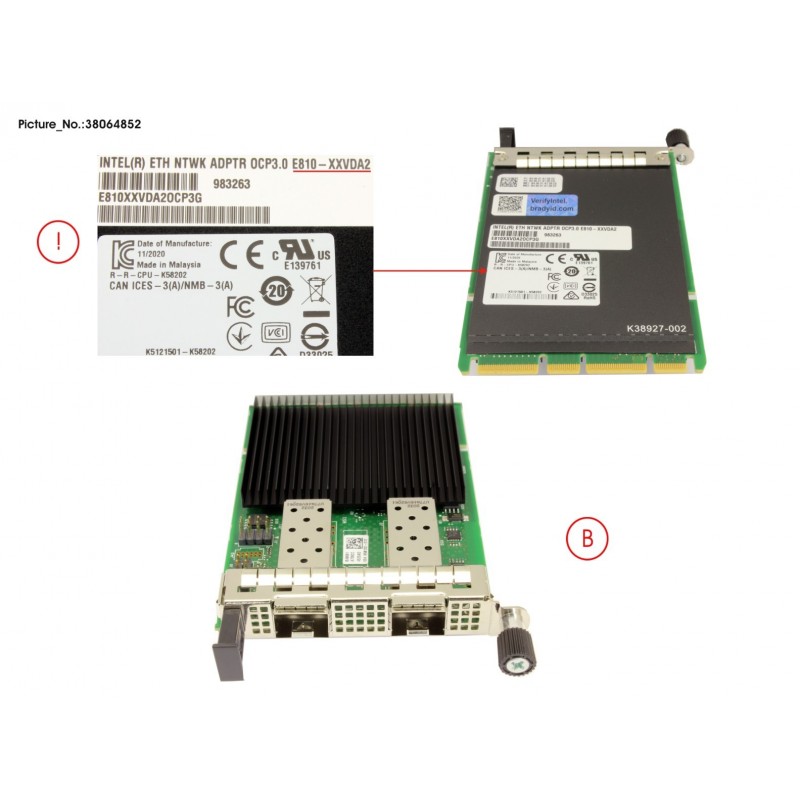 38064852 - PLAN EP E810-XXVDA2 2X 25G SFP28 OCPV3