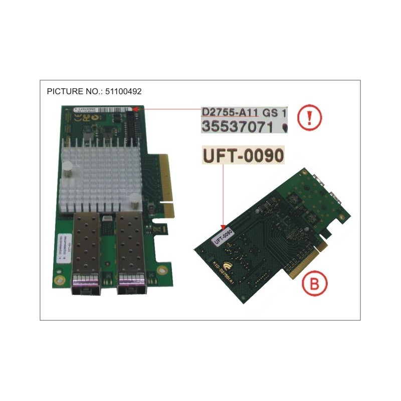 38018596 - Eth Ctrl 2x10Gbit PCIe x8 D2755