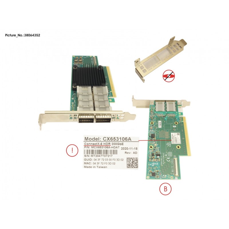 38064352 - PIB EP 200GB 2PORT HDR CONNECTX-6