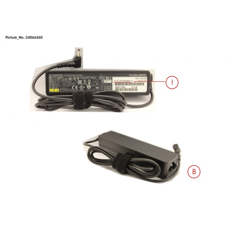 34066260 - AC-ADAPTER 19V 65W (3PIN, STICK TYPE)